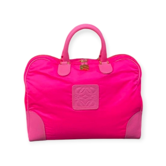 Loewe Hot Pink Nylon Boston Anagram Duffle Bag 32 - Picture 3 of 17
